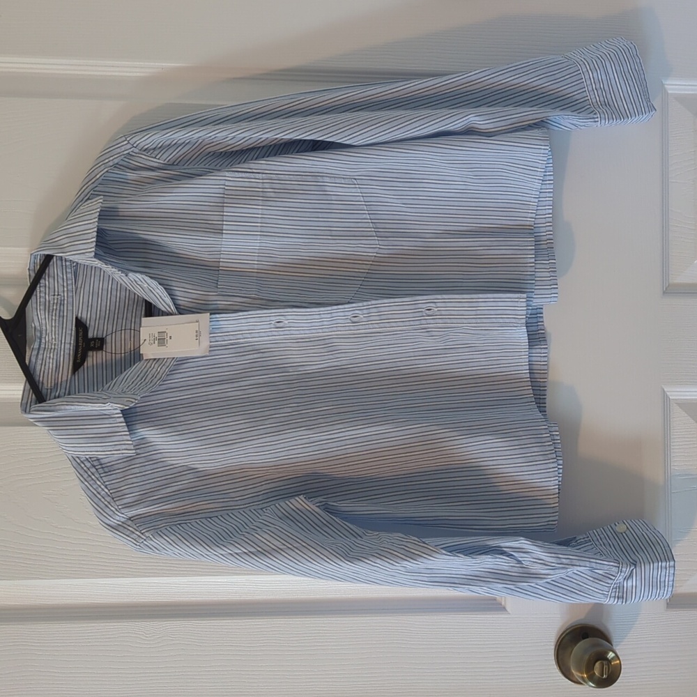 NWT Banana Republic Light Blue Pinstripe Shirt